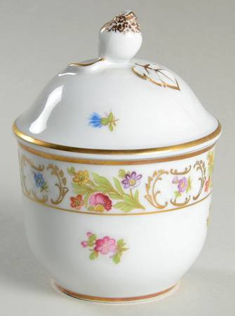 Empress Dresden Flowers Sugar Bowl & Lid