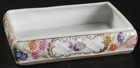 Empress Dresden Flowers Cigarette Box No Lid