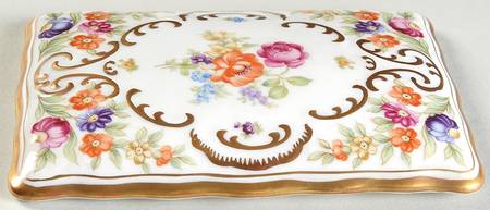 Empress Dresden Flowers Lid for Cigarette Box