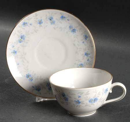 Forget Me Not (Coupe) Flat Cup & Saucer Set