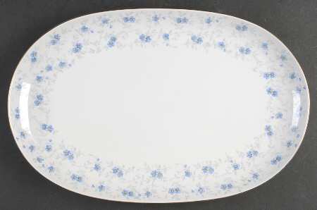 Forget Me Not (Coupe) 14" Oval Serving Platter