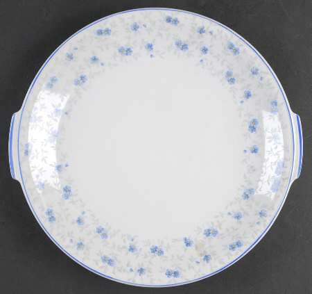 Forget Me Not (Coupe) Handled Cake Plate