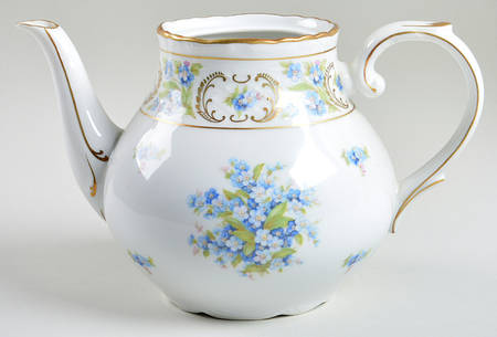 Forget Me Not (Rim, Not Pierced) Teapot No Lid