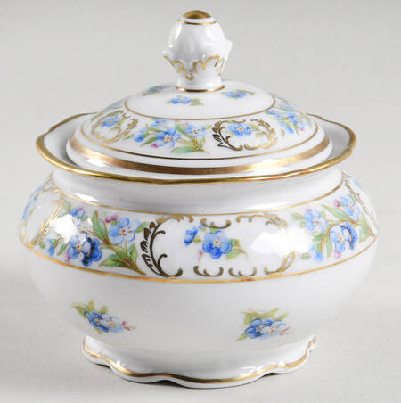 Forget Me Not (Rim, Not Pierced) Mini Sugar Bowl & Lid