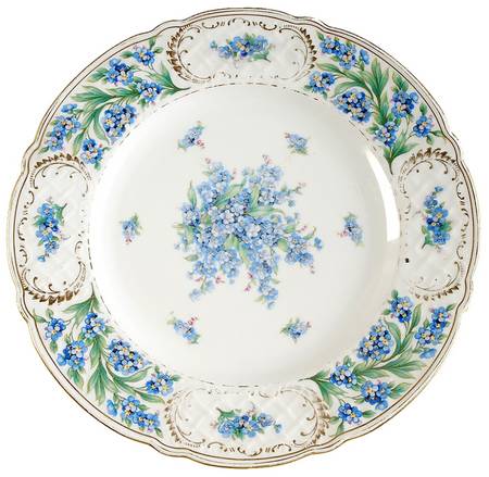 Forget Me Not (Rim, Not Pierced) Dinner Plate