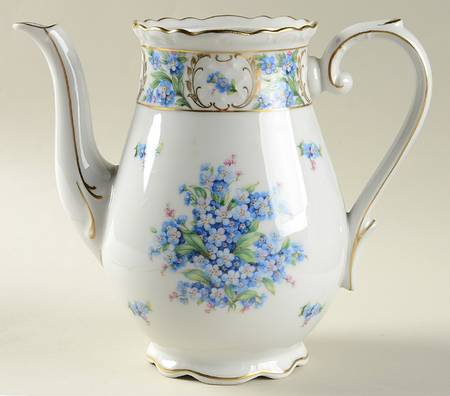 Forget Me Not (Rim, Not Pierced) Coffee Pot No Lid