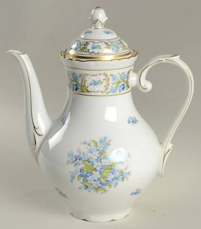 Forget Me Not (Rim, Not Pierced) Coffee Pot & Lid