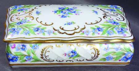Forget Me Not (Rim, Not Pierced) Cigarette Box & Lid