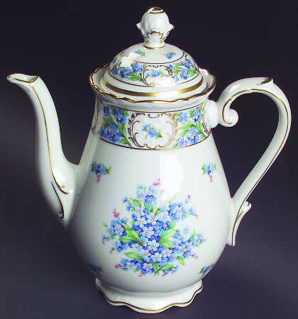 Forget Me Not (Rim, Not Pierced) Coffee Pot & Lid