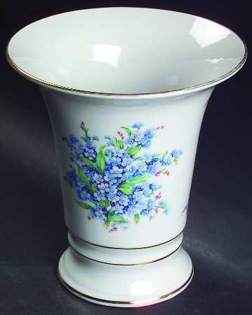 Forget Me Not (Rim, Not Pierced) 7" Vase