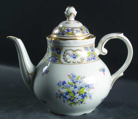 Forget Me Not (Rim, Not Pierced) Teapot & Lid