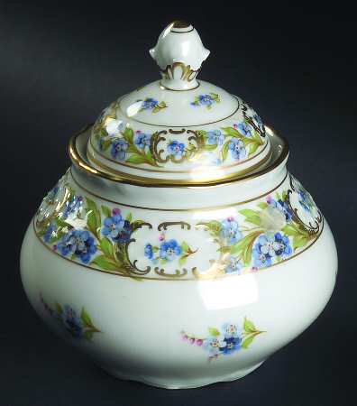 Forget Me Not (Rim, Not Pierced) Sugar Bowl & Lid