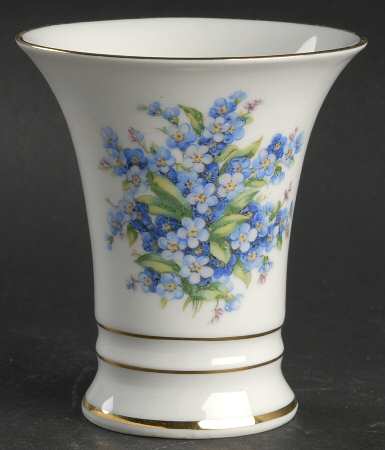 Forget Me Not (Rim, Not Pierced) 4" Vase