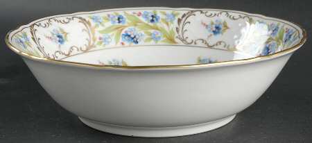 Forget Me Not (Rim, Not Pierced) 9" Round Vegetable Bowl