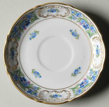 Forget Me Not (Rim, Not Pierced) Saucer for Flat Demitasse Cup