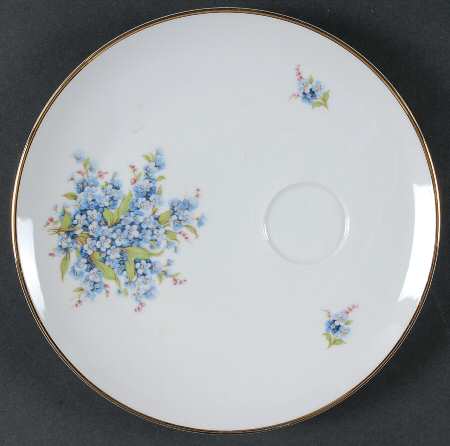 Forget Me Not (Rim, Not Pierced) Snack Plate