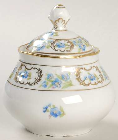 Forget Me Not (Rim, Not Pierced) Mini Sugar Bowl & Lid