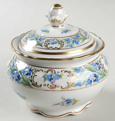 Forget Me Not (Rim, Not Pierced) Sugar Bowl & Lid