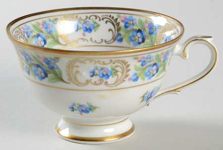 Forget Me Not (Rim, Not Pierced) Footed Cup