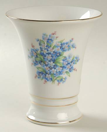 Forget Me Not (Rim, Not Pierced) 6" Vase