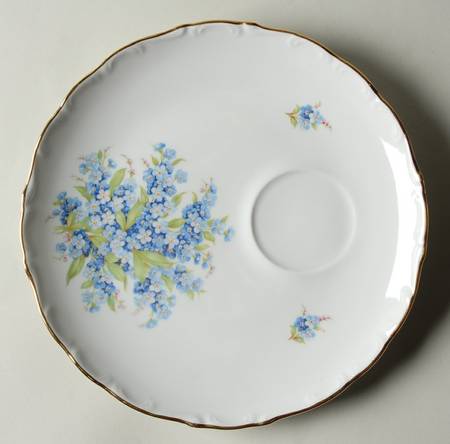 Forget Me Not (Rim, Not Pierced) Snack Plate