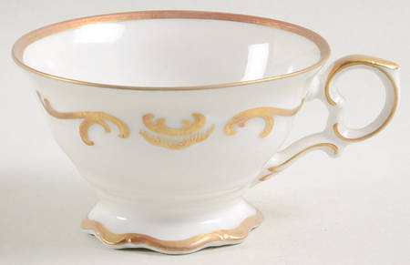 Golden Elegance Footed Demitasse Cup