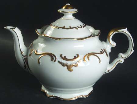 Golden Elegance Teapot & Lid