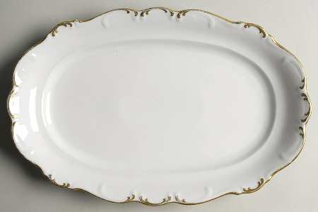 Golden Elegance 14" Oval Serving Platter