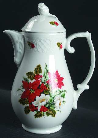 Holiday Bouquet Coffee Pot & Lid