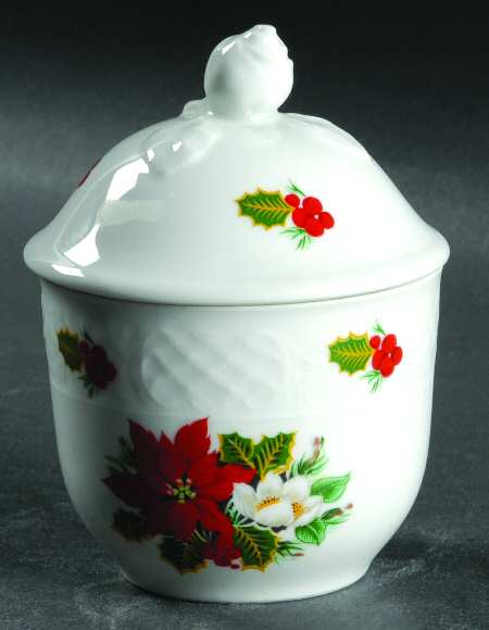 Holiday Bouquet Sugar Bowl & Lid