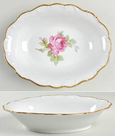 La Vie En Rose 9" Oval Vegetable Bowl