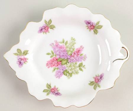 Lilac Time Leaf Shaped Dish