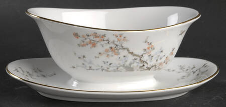 Mandarin Gravy Boat with Attached Underplate