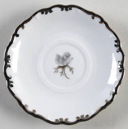 Moon Rose Saucer for Footed Demitasse Cup