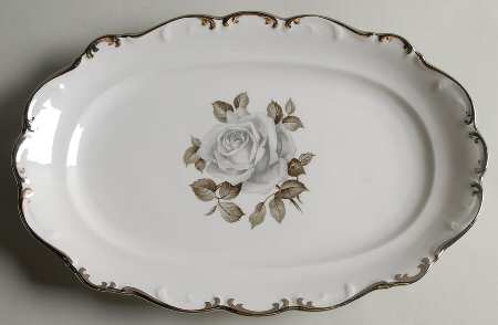 Moon Rose 12" Oval Serving Platter