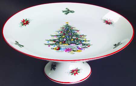 Noel 11" Diameter Pedestal Cake Stand