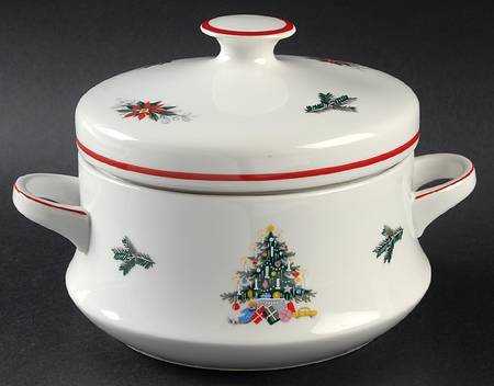 Noel 1 Qt Round Covered Casserole