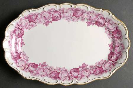 Old Rose 14" Oval Serving Platter
