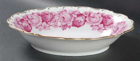 Old Rose 9" Oval Vegetable Bowl