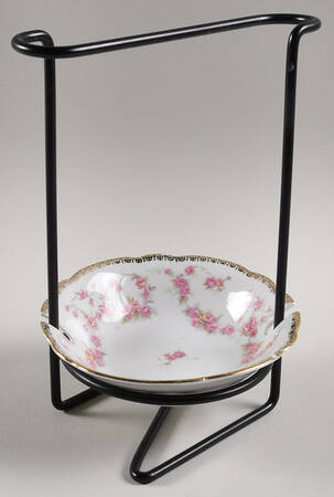 Original Bridal Rose 8"-8 1/4" Salad Serving Set/Utensil Holder  HC