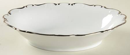 Platinum Elegance 9" Oval Vegetable Bowl