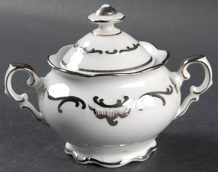 Platinum Elegance Mini Sugar Bowl & Lid
