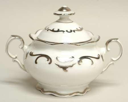 Platinum Elegance Sugar Bowl & Lid