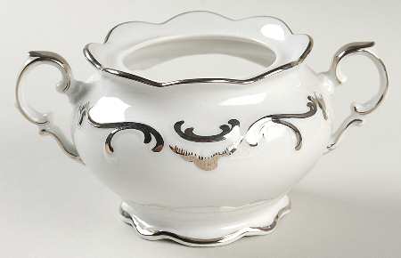 Platinum Elegance Sugar Bowl No Lid