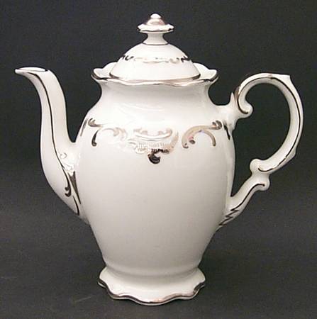Platinum Elegance Mini Coffee Pot & Lid