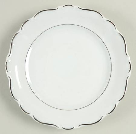 Platinum Scroll Salad Plate