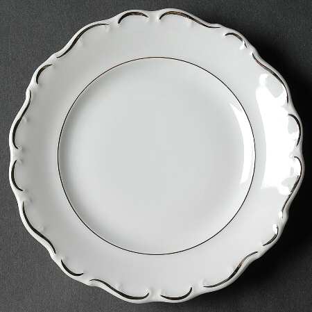 Platinum Scroll Bread & Butter Plate