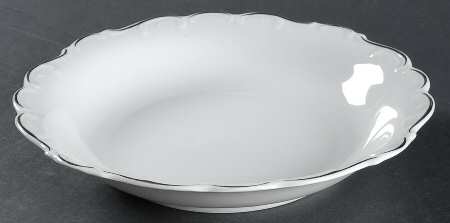 Platinum Scroll Coupe Soup Bowl
