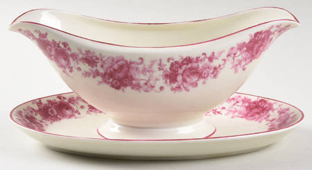 Rosedale Gravy Boat with Attached Underplate