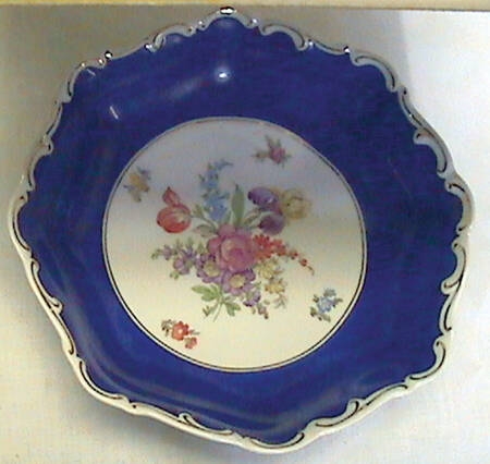 Royal Blue 9" Round Vegetable Bowl